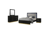 224781KE-S4 Caraway 4-piece Eastern King Bedroom Set Black