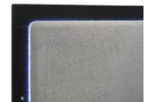 224781KE Caraway Wood Eastern King LED Panel Bed Black