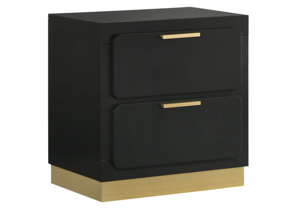 224782 Caraway 2-drawer Nightstand Black