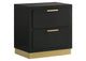 224782 Caraway 2-drawer Nightstand Black
