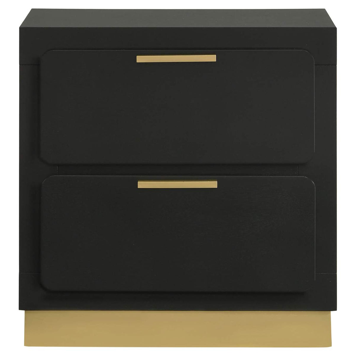 224782 Caraway 2-drawer Nightstand Black