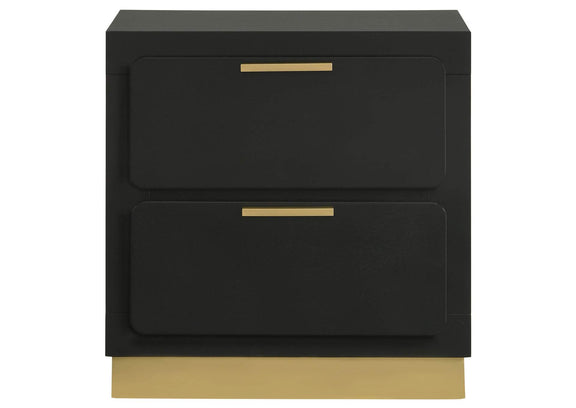224782 Caraway 2-drawer Nightstand Black