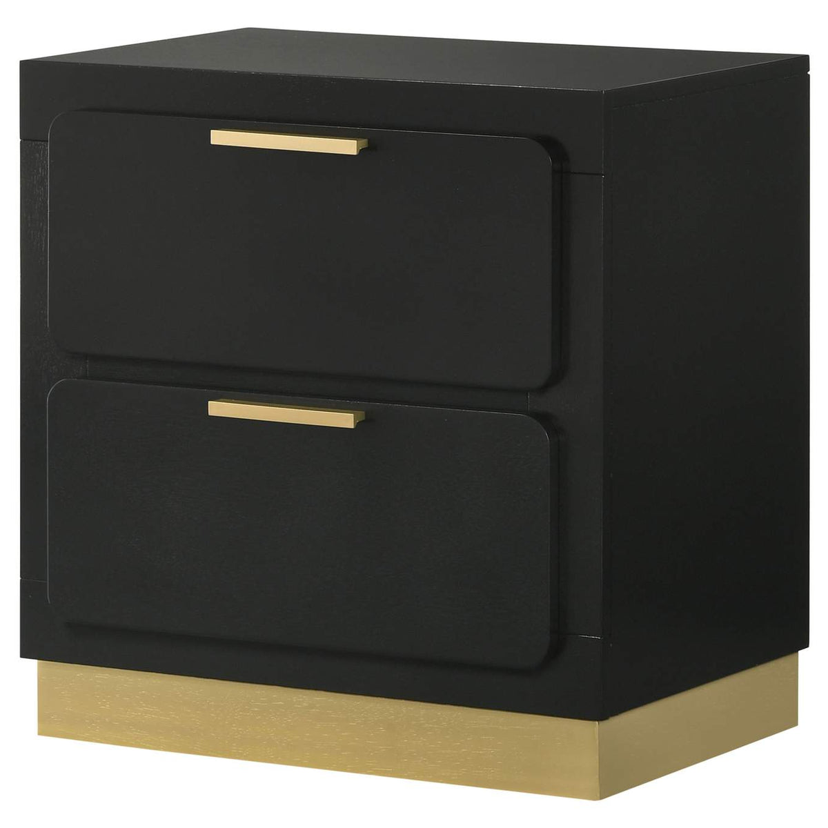 224782 Caraway 2-drawer Nightstand Black