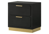 224782 Caraway 2-drawer Nightstand Black