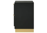 224782 Caraway 2-drawer Nightstand Black