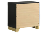 224782 Caraway 2-drawer Nightstand Black