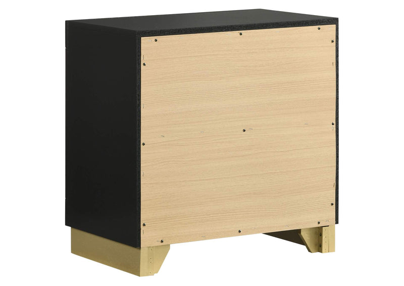 224782 Caraway 2-drawer Nightstand Black