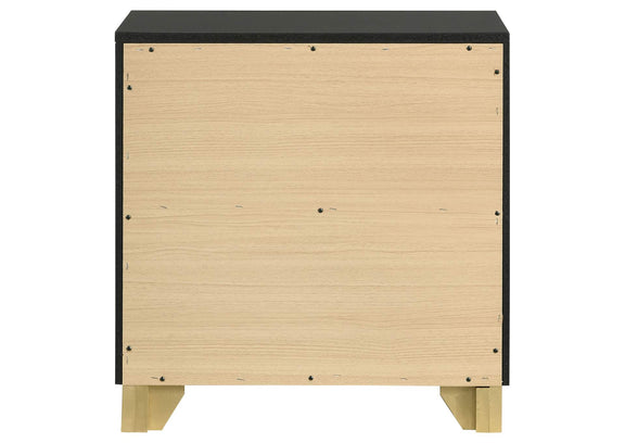224782 Caraway 2-drawer Nightstand Black