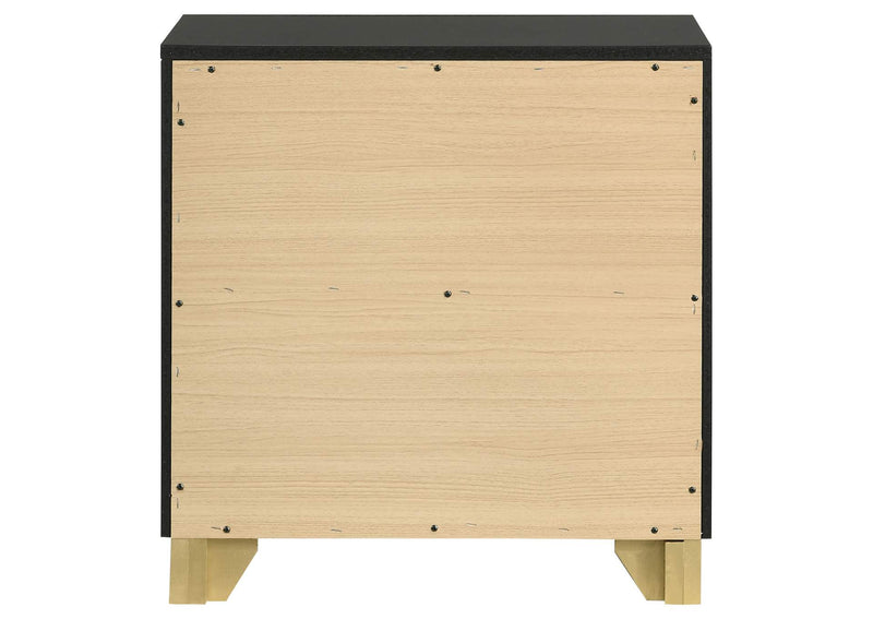 224782 Caraway 2-drawer Nightstand Black