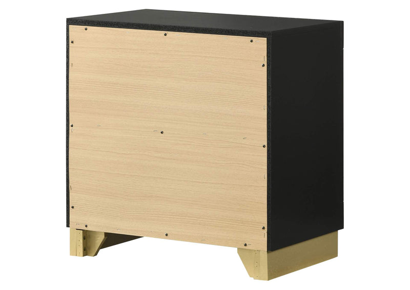 224782 Caraway 2-drawer Nightstand Black