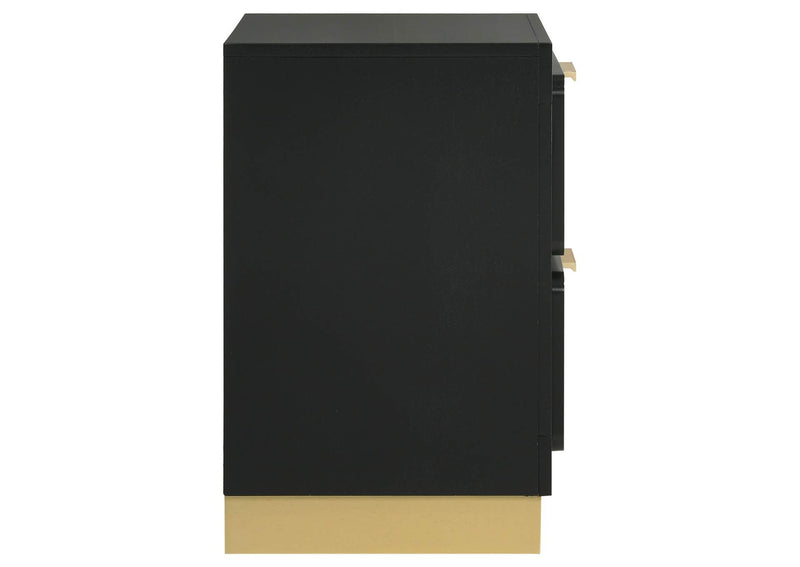 224782 Caraway 2-drawer Nightstand Black