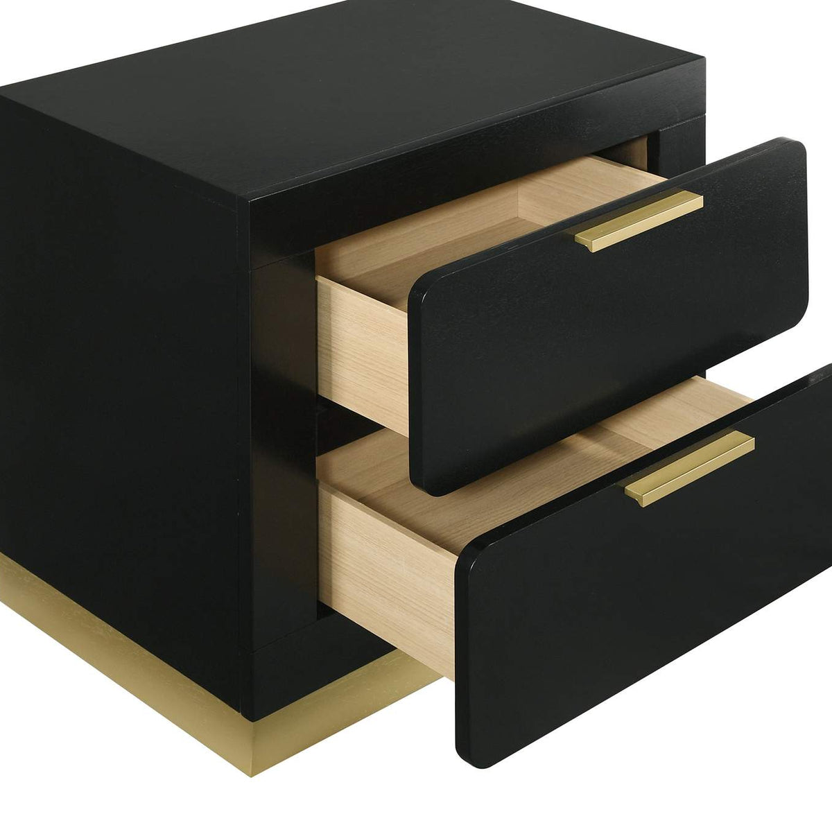 224782 Caraway 2-drawer Nightstand Black