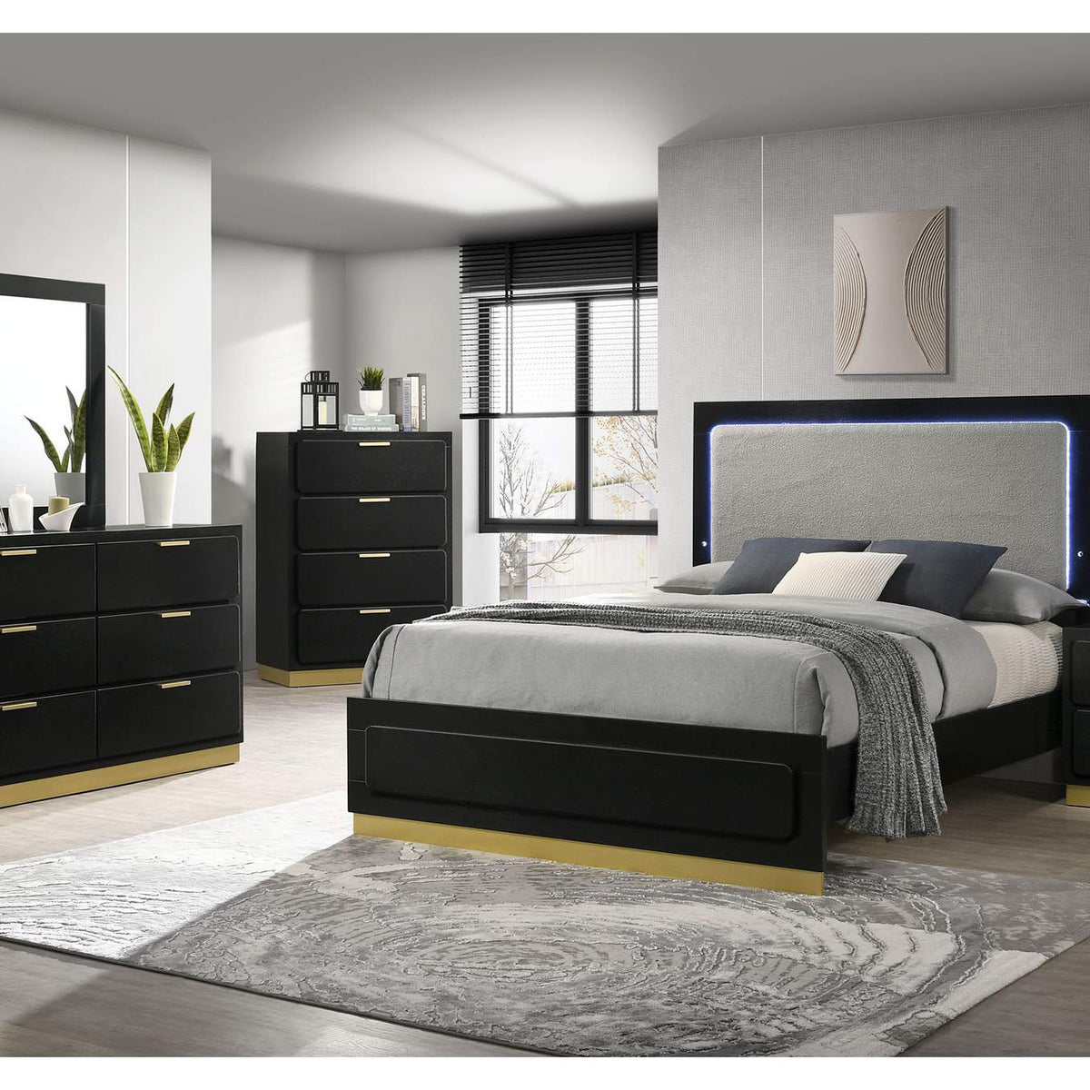 224782 Caraway 2-drawer Nightstand Black