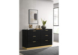 224783 Caraway 6-drawer Dresser Black