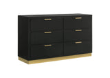 224783 Caraway 6-drawer Dresser Black