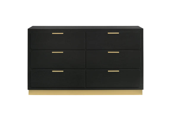224783 Caraway 6-drawer Dresser Black