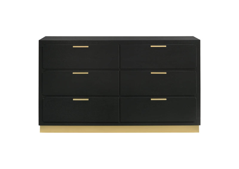 224783 Caraway 6-drawer Dresser Black