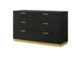 224783 Caraway 6-drawer Dresser Black