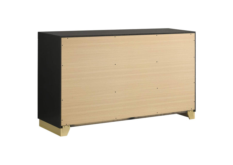 224783 Caraway 6-drawer Dresser Black