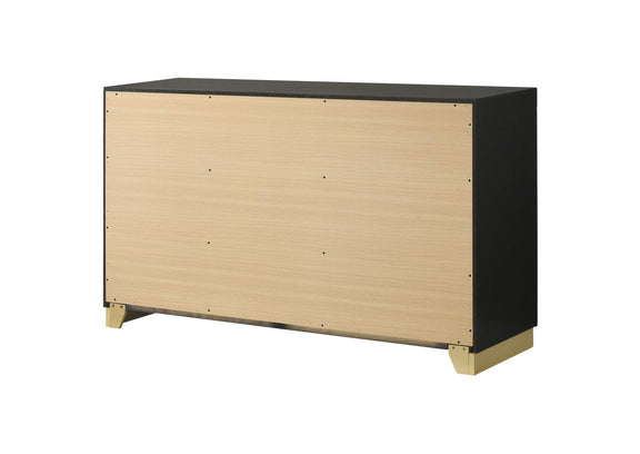 224783 Caraway 6-drawer Dresser Black