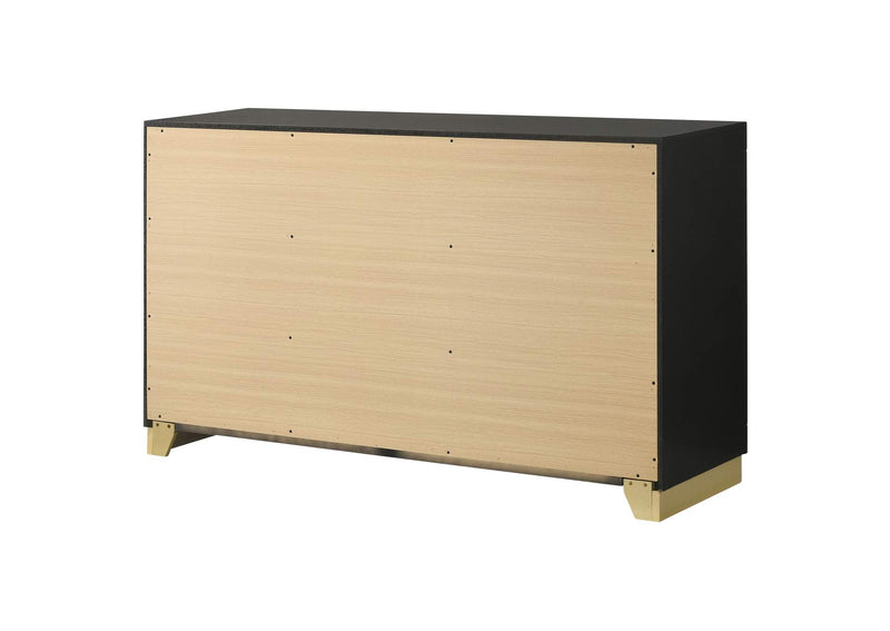 224783 Caraway 6-drawer Dresser Black