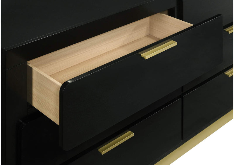 224783 Caraway 6-drawer Dresser Black