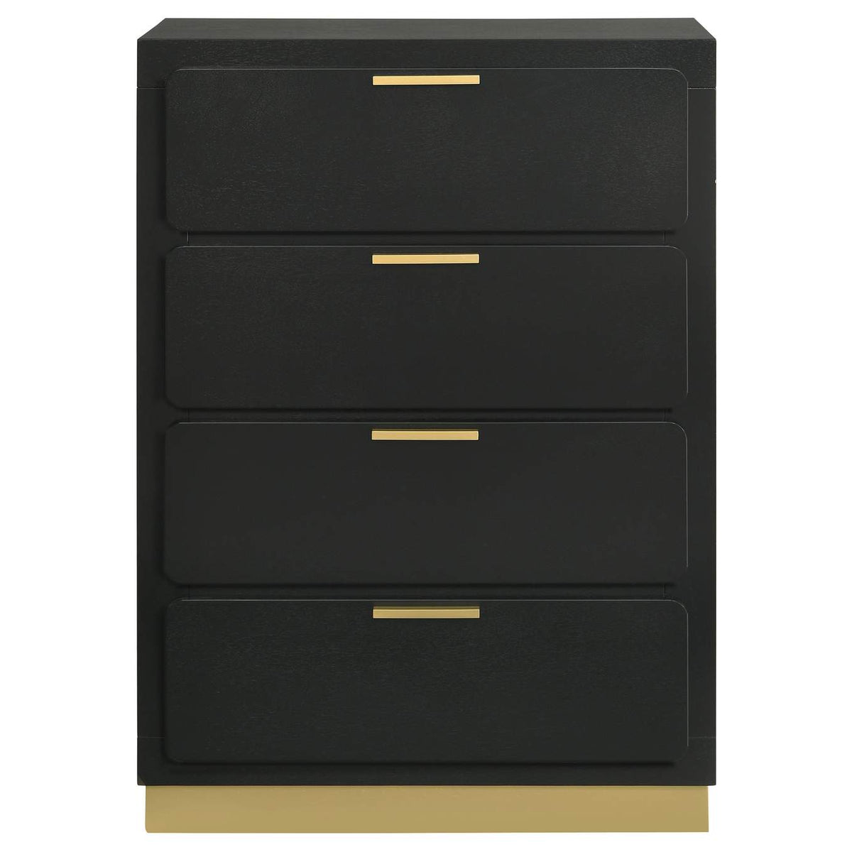 224785 Caraway 4-drawer Bedroom Chest Black