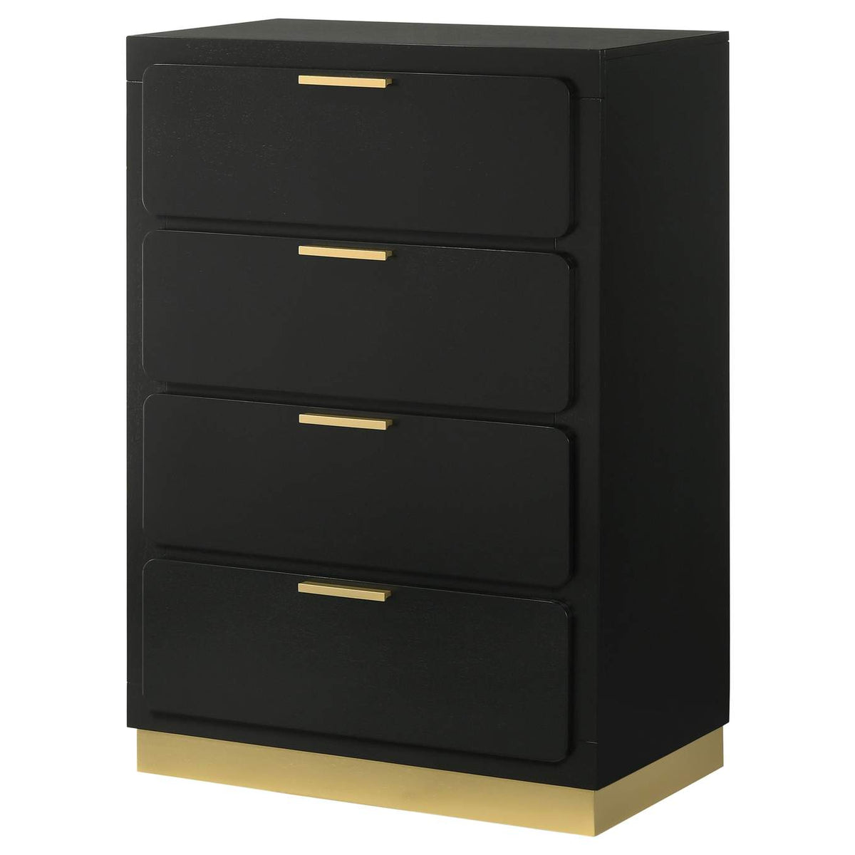 224785 Caraway 4-drawer Bedroom Chest Black