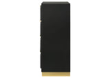 224785 Caraway 4-drawer Bedroom Chest Black