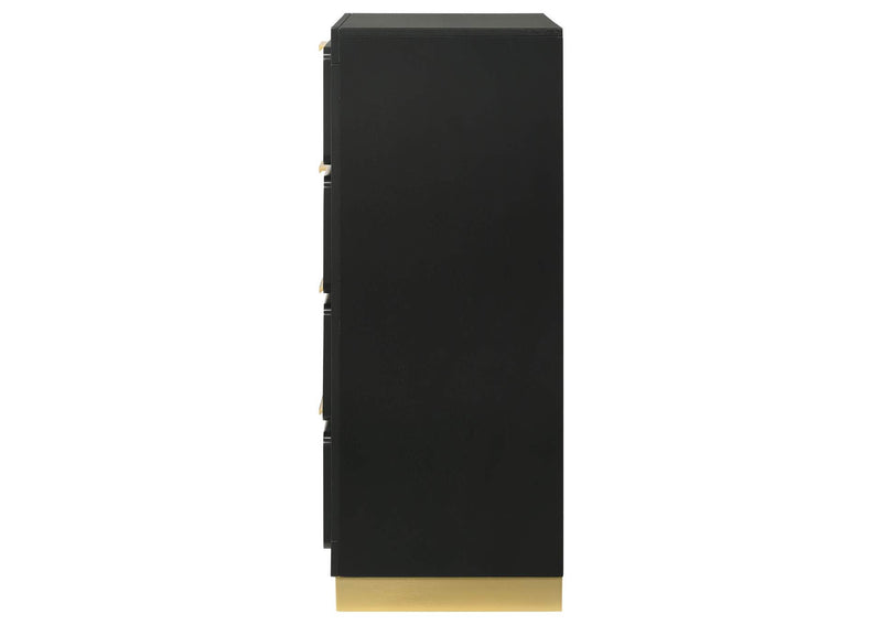 224785 Caraway 4-drawer Bedroom Chest Black