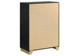 224785 Caraway 4-drawer Bedroom Chest Black