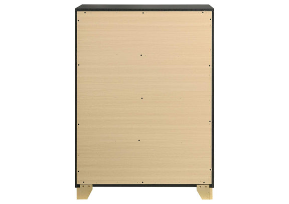 224785 Caraway 4-drawer Bedroom Chest Black