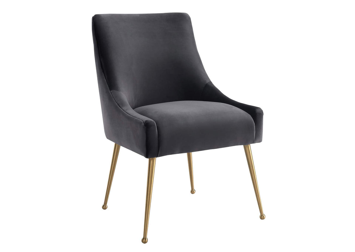 TOV-D47 Beatrix Grey Velvet Side Chair