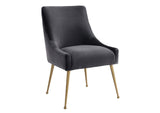 TOV-D47 Beatrix Grey Velvet Side Chair