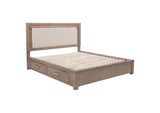 224850KE-S4 Kenora 4-piece Eastern King Bedroom Set Barley Brown