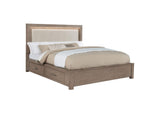 224850KE Kenora 56-inch Eastern King LED Storage Bed Barley Brown