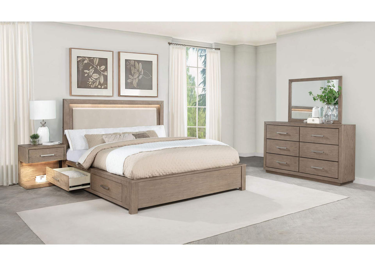 224850Q-S4 Kenora 4-piece Queen Bedroom Set Barley Brown