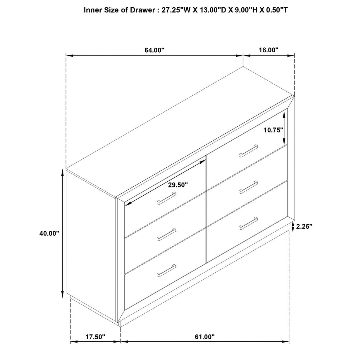 224850Q-S4 Kenora 4-piece Queen Bedroom Set Barley Brown