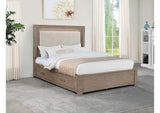 224850Q Kenora 56-inch Queen LED Storage Bed Barley Brown