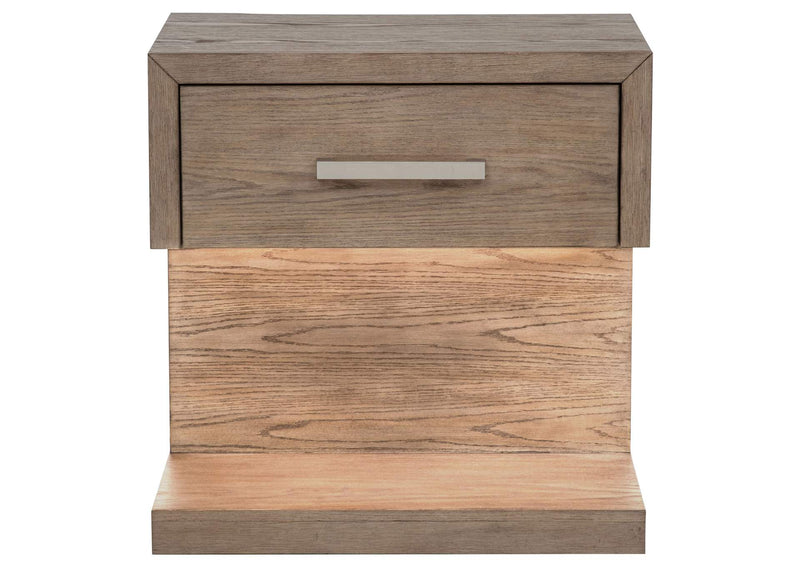 224852 Kenora 1-drawer Nightstand Bedside Table Barley Brown