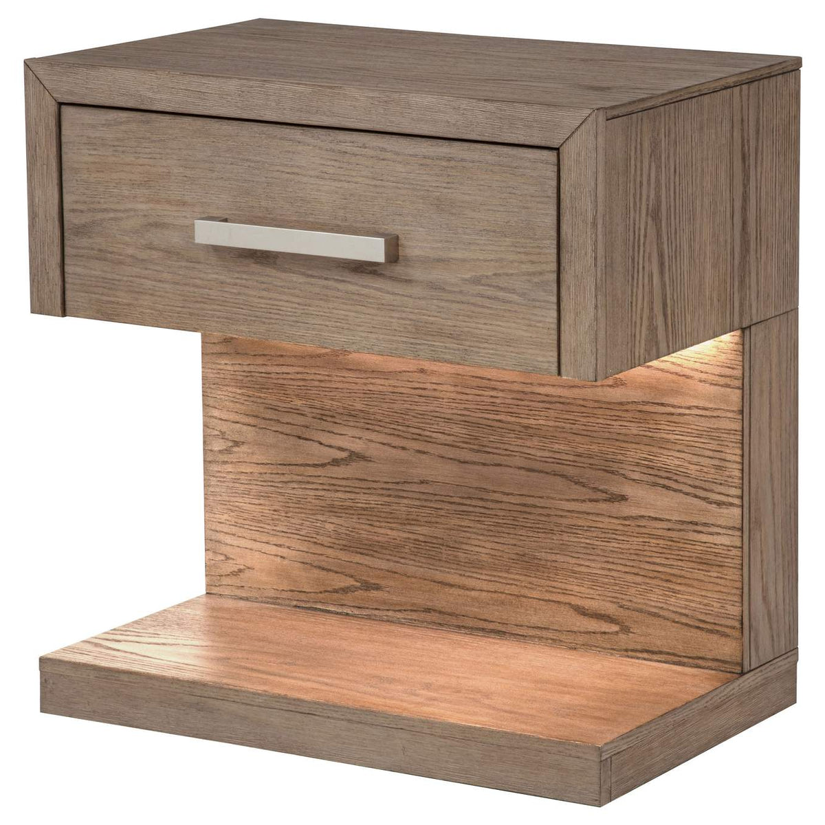 224852 Kenora 1-drawer Nightstand Bedside Table Barley Brown