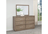 224853M Kenora 6-drawer Dresser and Mirror Barley Brown