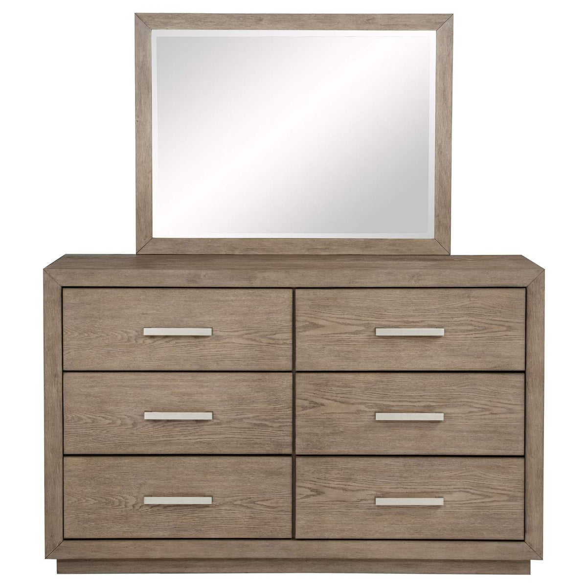 224853M Kenora 6-drawer Dresser and Mirror Barley Brown
