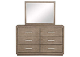 224853M Kenora 6-drawer Dresser and Mirror Barley Brown