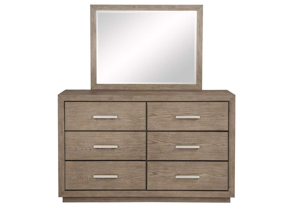 224853M Kenora 6-drawer Dresser and Mirror Barley Brown