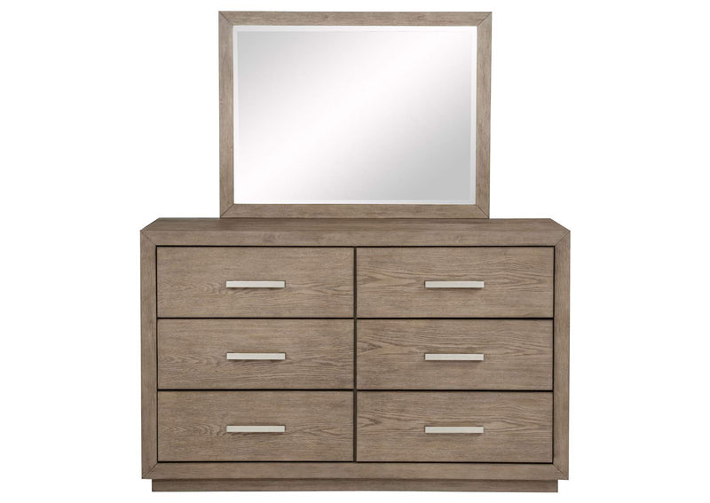 224853M Kenora 6-drawer Dresser and Mirror Barley Brown