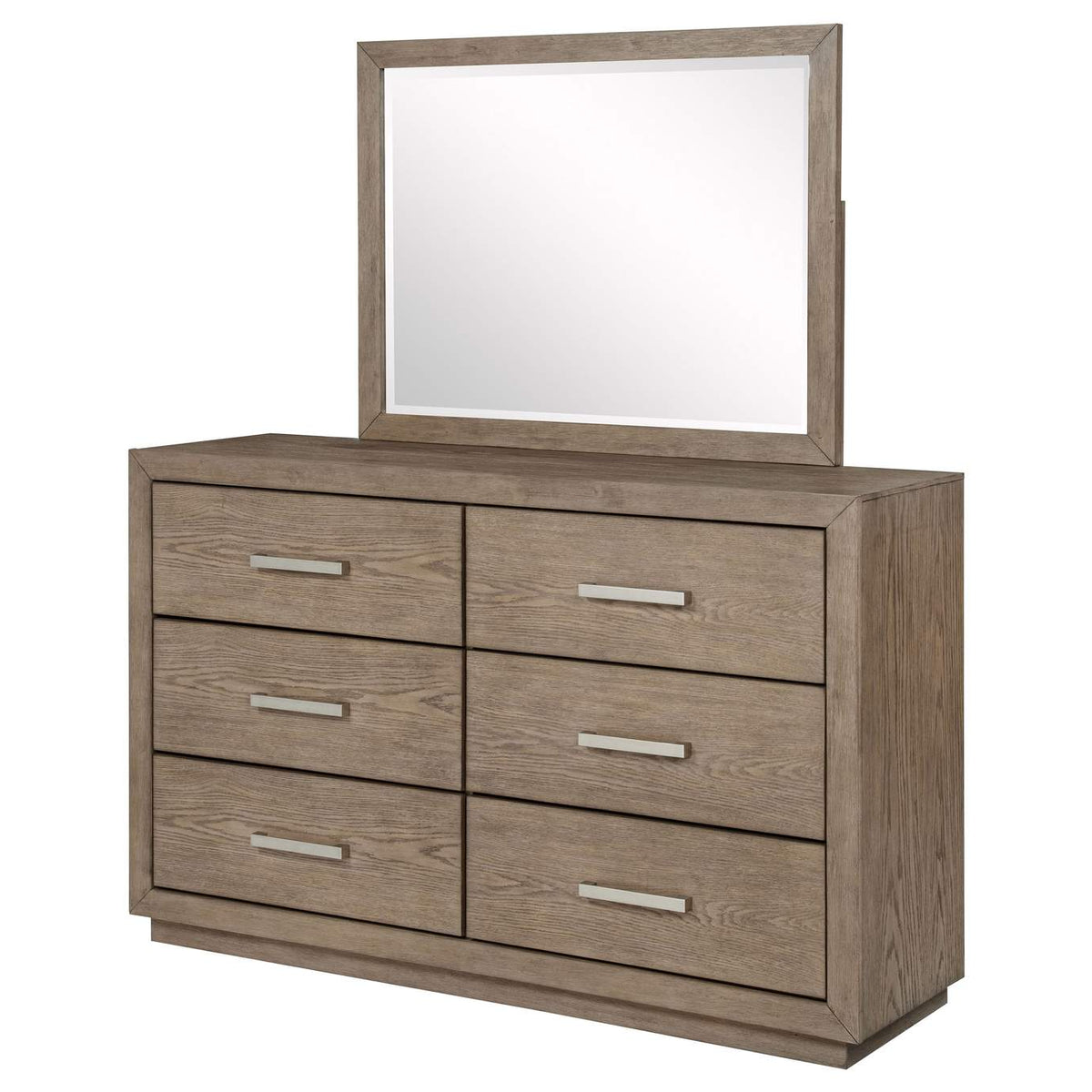 224853M Kenora 6-drawer Dresser and Mirror Barley Brown