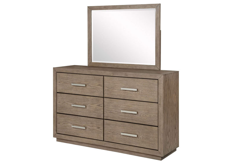 224853M Kenora 6-drawer Dresser and Mirror Barley Brown