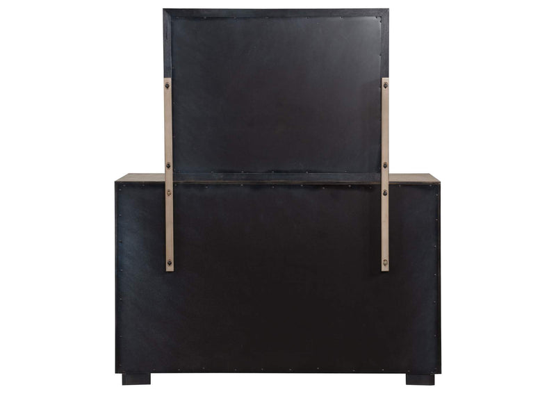 224853M Kenora 6-drawer Dresser and Mirror Barley Brown