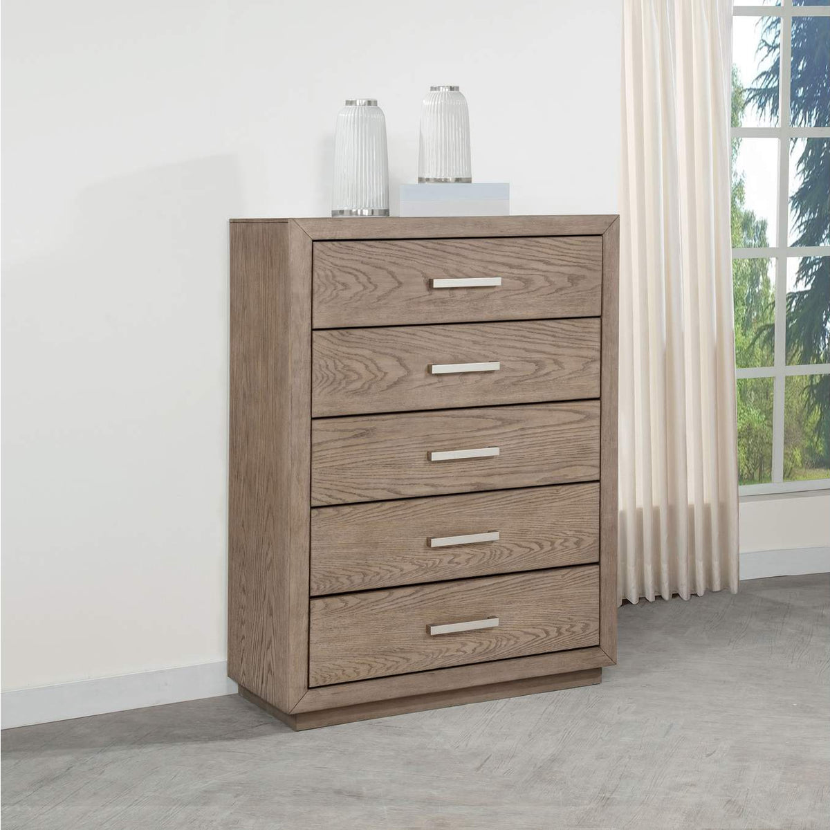 224855 Kenora 5-drawer Bedroom Chest Barley Brown